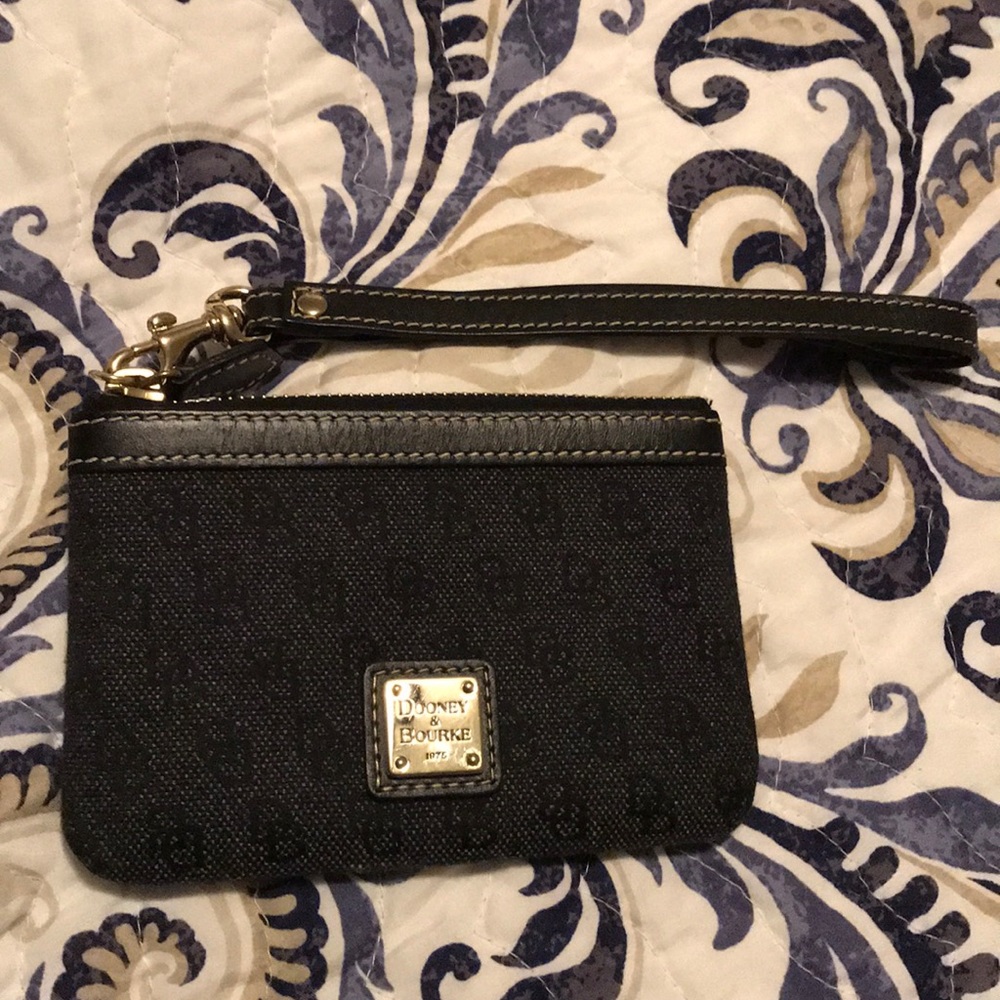 Dooney and Bourke Canvas Mini Wristlet - Black